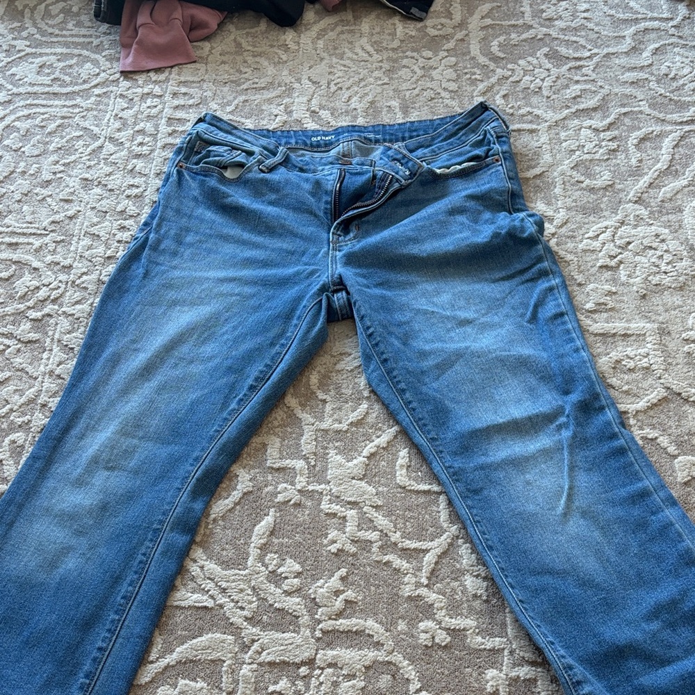 Old Navy Women's Straight Leg Blue Jeans